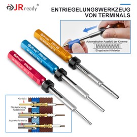 JRready ST5135 Pin Tool Set 3 Pieces Ejector Lever Release Tool Complies with M81969 Design Standards for Removal of MS26482/J598 MIL-C-26482/26500/83723 Series Removal Tool Kit