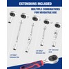WORKPRO 34 PCS 1/4" Drive Mini Socket Ratchet Wrench Set,