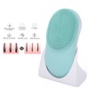 2 in 1 Electric Face Cleansing Brush Silicone Sonic Vibration