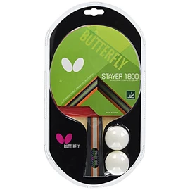 Butterfly Stayer 1800 Shakehand FL Table Tennis Racket with Rubber