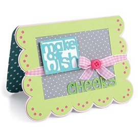 Sizzix Card Die ~ Card Scallop with Banners & Greetings Drop-Ins