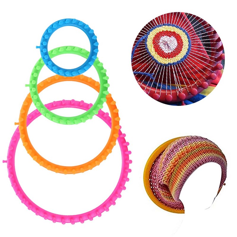 Circle Round Knitting Looms Set Craft Kit Tool with Hook