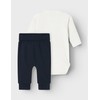 NAME IT Boy Romper Set, Dark Sapphire, 74