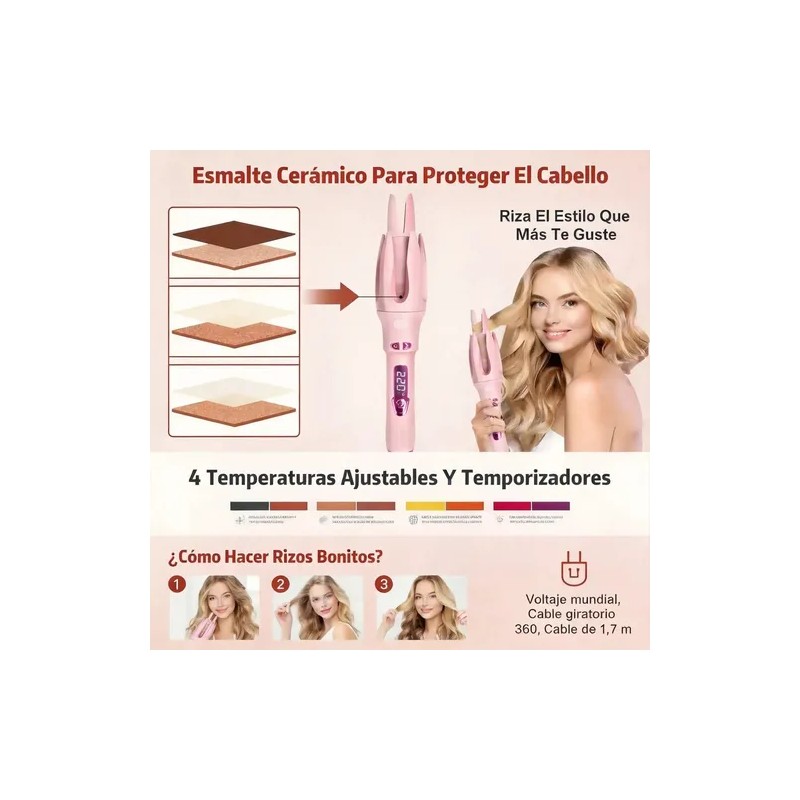Jarphy Rizador De Cabello Ferros Automatic 32mm Rosa