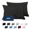 Dreamzie Pillowcase, 40 x 60 cm, Dark Grey, Set of