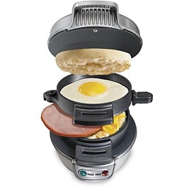 Hamilton Beach Breakfast Sandwich Maker Black, Silver
