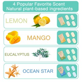 Foaming Hand Soap Tablet Refills-12 pack Makes 96 fl oz (12 x 8 fl oz Bottles)- 4 Variety Fragrance Hand Wash Soap Refills Tablets for Zero Waste Eco Friendly Cleaning Supplies