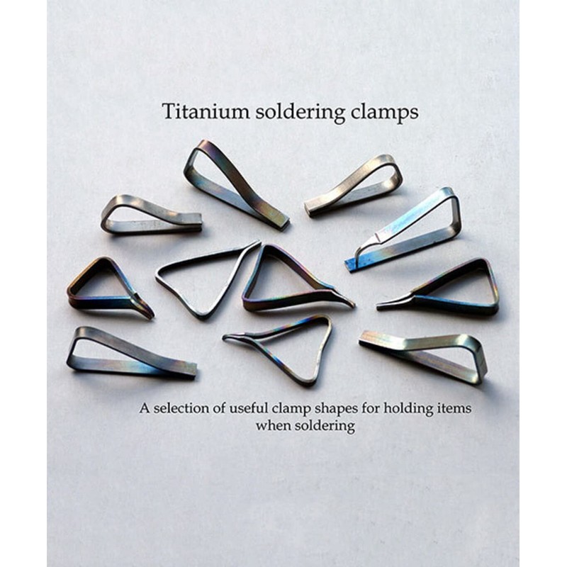 Titanium Clamps for Soldering Package of 10 Pieces