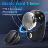 Mini Electric Beard Trimmer Washable IPX6 Waterproof Portable Beard Clipper