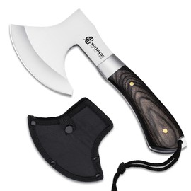 SMITH CHU Camping Axe Leisure Hatchet Universal Axe Splitting Axe Hand Hatchet Survival Axe All-Steel Hatchet Outdoor Axe Forest Axe Made of Stainless Steel with Case Sharp Hunting Adventure Wood