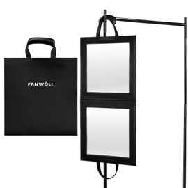 Fanwoli Hanging Mirror for Dance Bag with Garment Rack | Full-Body | Foldable & Portable | HD Reflection No Deformation