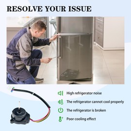 EAU64843805 Condenser Fan Motor Assembly fit for LG Refrigerator Evaporator Fan Motor Replace AP6992868 EAP16223525 EAU65058302 Z40I12MS1A0-57K06C DC 12V1A LRFDS3016D/00 LRFDS3006D/00 LRFXC2416S/01