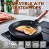 DM Cast Iron Skillet, 12 Inch Nonstick Frying Pan with