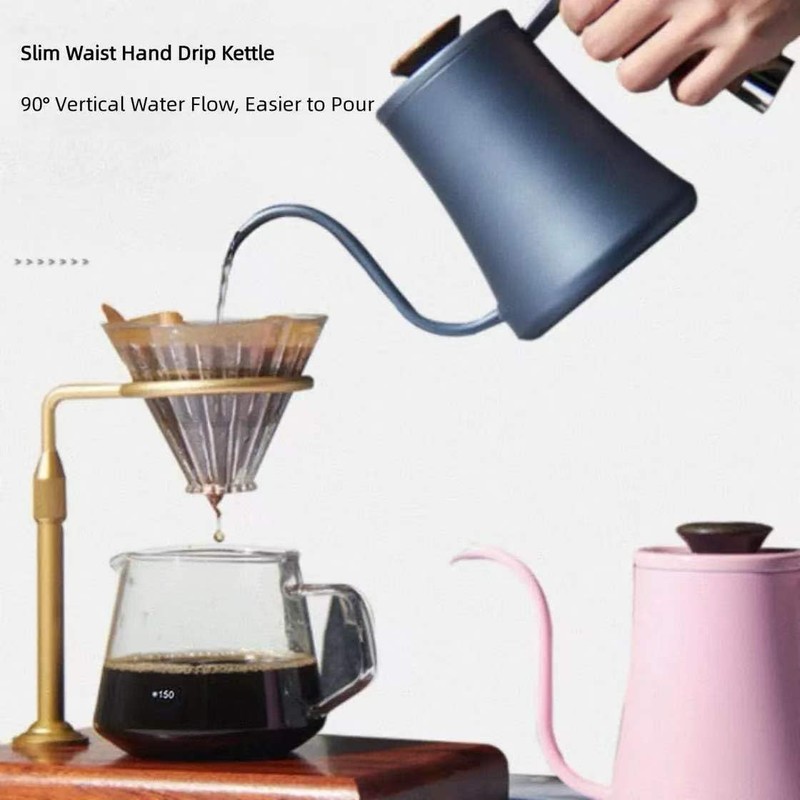 Gooseneck Kettle, Pink, 16oz, Stainless Steel Pour Over Coffee Maker