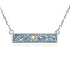 Mountain Necklace Sterling Silver Turquoise Mountain Pendant Teardrop Jewelry Gifts