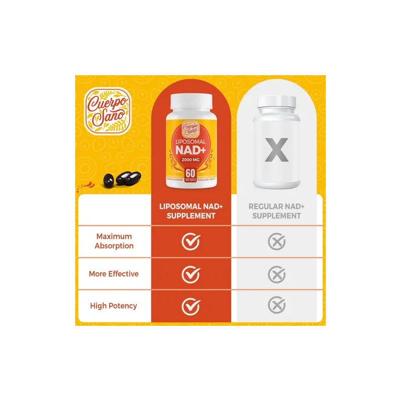 Cuerpo Sano Suplemento Nad 2000mg 120 Cápsulas