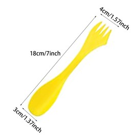 3 Pcs Spork Camping Cutlery Plastic Cutlery Set Reusable 3 in 1 Picnic Spork with Portable Pouch for Outdoors, Camping, Hiking Travel