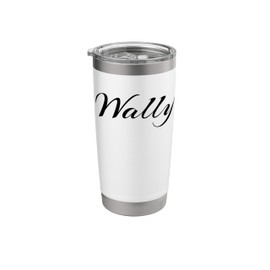 Beautiful Handwritten Font Wally Calligraphy Stainless Steel Insulated Tumbler