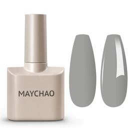MAYCHAO 15ML Grey Gel Nail Polish 1Pc Gel Polish Soak Off UV LED Nail Polish Nail Art Starter Manicure Salon DIY at Home, 0.5 OZ