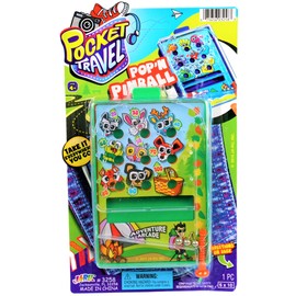 JA-RU Mini Pocket Size Pinball Game (1 Toy) Handheld Arcade Toy for Kids. Classic Retro Tabletop Games & Vintage Toys. Old Fashioned Party Favors Easter Basket. 3258-1