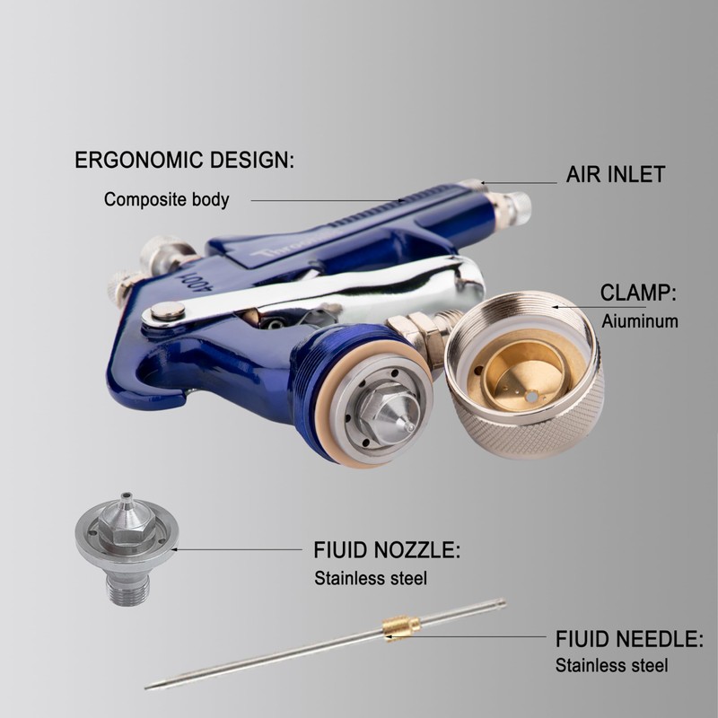 Throohills Siphon Feed Spray Gun for Piant with 1.8mm Nozzle,