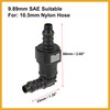 Partuto 9.89mm SAE to 10.5mm 90 Degree Fuel Line Hose