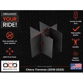 Vehicle OCD - Center Console Organizer for Chevy Traverse (2018-2023) - Made in USA - SLX168