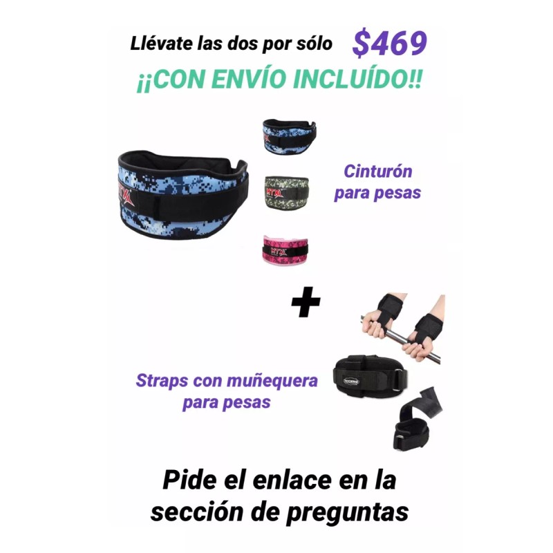 Techno Cintas Para Pesas O Barra Con Muñequera High Quality