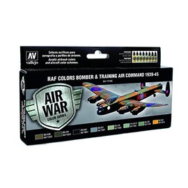 Vallejo"RAF & FAA Bomber Air Command & Training Air 1939-45" Model Air Colouring Kit,17 ml (Pack of 8)