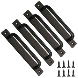 Zydiwo 4Pcs Door Pull Handle Aluminium Alloy Barn Door Handles Modern Handles Barn Door Pull Handles with Screws for Cabinet Door Barn Wooden Doors (180mm)