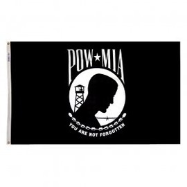 Valley Forge Flag 2ft. x 3ft. POW-MIA Flag Single Reverse w/Heading & Grommets