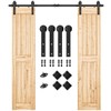 SMARTSTANDARD 6.6FT Heavy Duty Double Door Sliding Barn Door Hardware