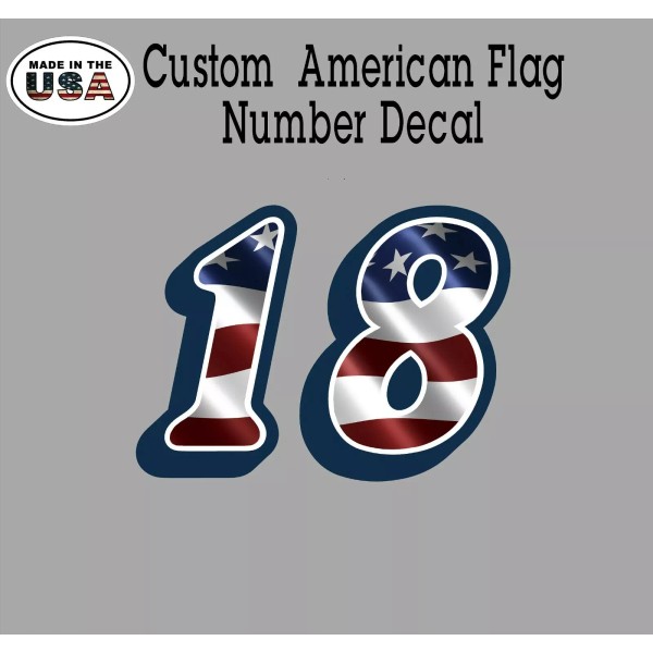 Unbranded Cbcdecals- Custom Batting Helmet sports number Decals 2" (set