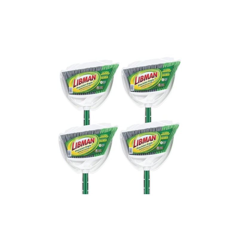 Libman Commercial 206 Precision Angle Broom with Dust Pan, Steel