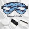 Sleep Eye Mask Abstract Blue Sharks and Fish Sleep Mask