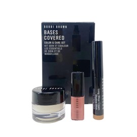 Bobbi Brown Bases Covered Color & Care Set - Shadow Stick (.03 Oz), Oil-infused Gloss (.07 Fl Oz) and Vitamin Face Base (.24 fl Oz)