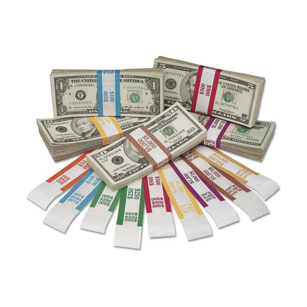 MMF Currency Straps $250 - Green - pack of 100