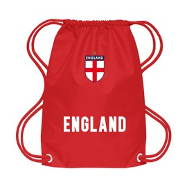 Sportees Retro Kids England Football School Kit Gym Bag Junior English Football Bag England Supporters Bag England Toddler Football Bag - Red
