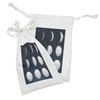 Ambesonne Moon Phases Fabric Pouch Set of 2, Astrological Cosmic
