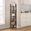 Tajsoon Tall Corner Book Shelf 4 Tier 53" Industrial Corner