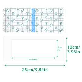 UILYNIU 10 Stücke Film Dressing, Wundverband, Selbstklebende Pad-Verbände, Wundklebeverband, Wasserdicht Transparent Bandage, Saugfähige Bauchpolster für Kaiserschnitt-Wundschutz (Transparent)