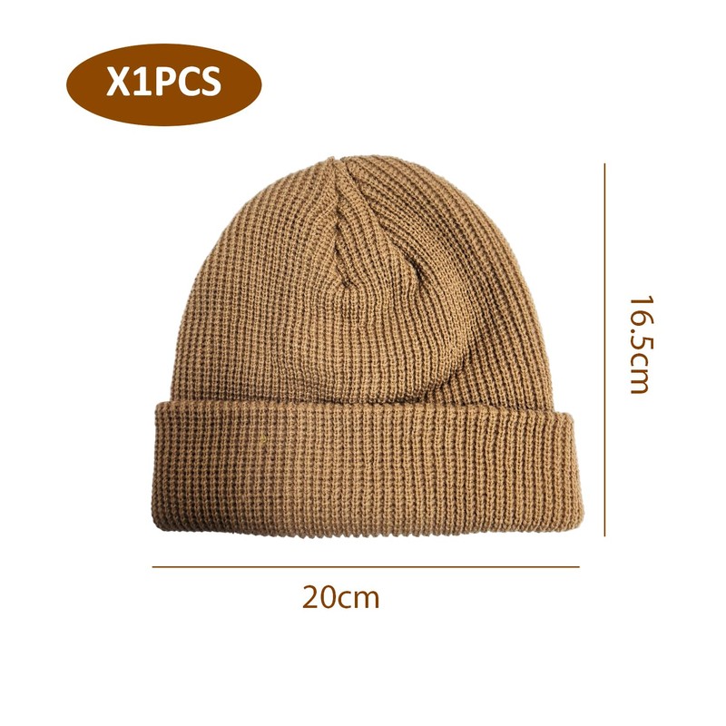 HDGSAFD 1 Piece Khaki Knitted Hat, Warm Hat, Beanie Hat,