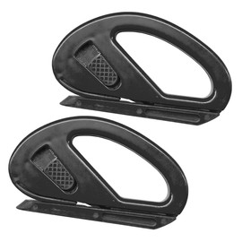 UHANBUT 2PCS Safety Wrapping Paper Cutter, Utility Vinyl Wrap Film Cutting Tool with Razor Blade, Sliding Carbon Fiber Craft Knife for Car Sticker, Window Auto Tint, Craft Making (Black)