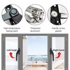 Kioiner 2 Pcs Casement Window Locking Handles, Aluminium Alloy Rotating