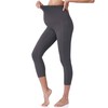 POSHDIVAH 2Pcs Women's Maternity Capri Leggings Over The Belly Pregnancy