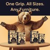 CasterMaster Non-Slip Furniture Pads - 5x5 in Black, 4 Pack