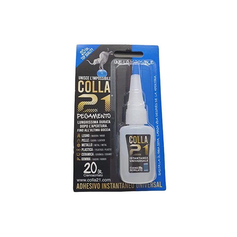 Colla 21 Universalcolle Cyanacrylat,Verklebt Haut und Augen in Sekunden,20 g