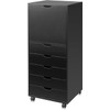 DEVAISE 5-Drawer Wood File Cabinet, Mobile Filing Cabinet with 1