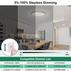 Brightever Gold LED Flush Mount Ceiling Light Fixture, 12 Inch