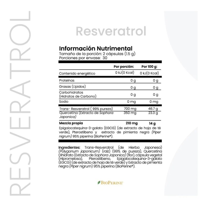 Cellx Resveratrol 1000mg Suplemento Antioxidante